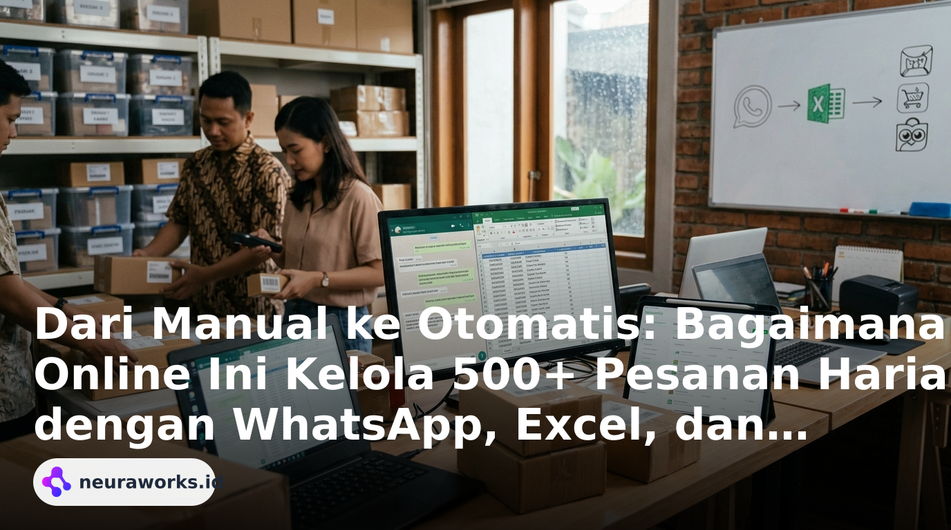 Dari Manual ke Otomatis: Bagaimana Toko Online Ini Kelola 500+ Pesanan Harian dengan WhatsApp, Excel, dan Marketplace Terintegrasi