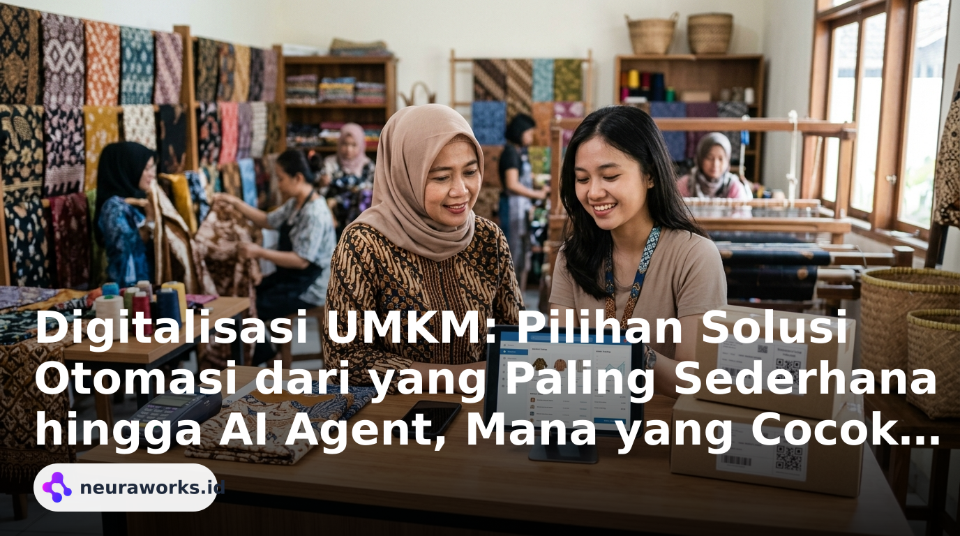 Digitalisasi UMKM: Pilihan Solusi Otomasi dari yang Paling Sederhana hingga AI Agent, Mana yang Cocok untuk Bisnis Anda?
