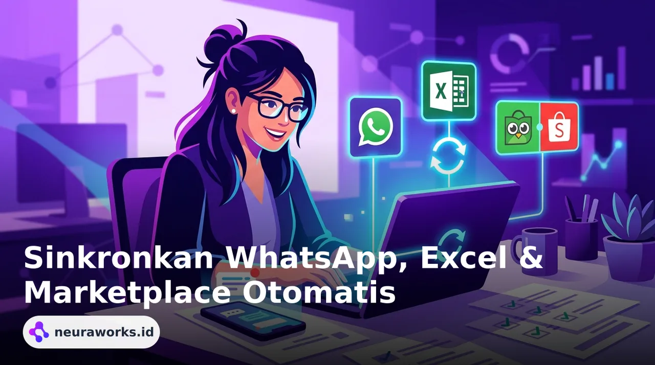 Sinkronkan WhatsApp, Excel & Marketplace Otomatis